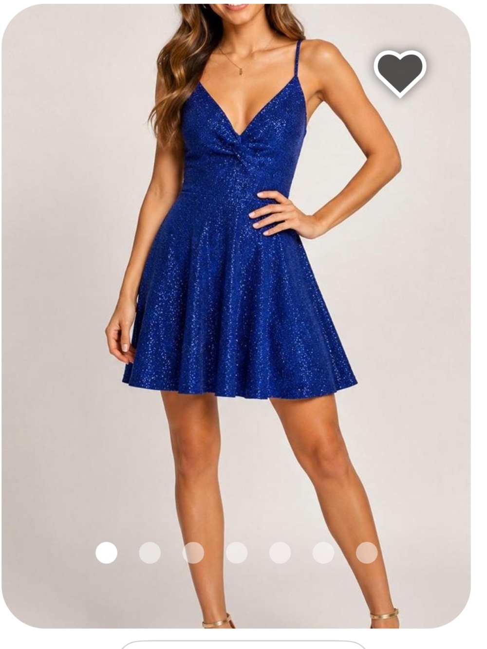 Windsor Sparkly Blue Strappy Occasion Homecoming Event Dress Size Small
